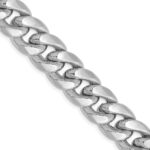 14k White Gold 11mm Semi-Solid Miami Cuban Chain