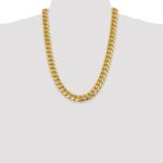 14K 13.2mm Semi-Solid Miami Cuban with Lobster Clasp Chain - Image 4