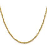 14K 2.75mm Semi-Solid Wheat with Lobster Clasp Chain - Image 2