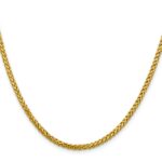 14K 2.5mm Semi-Solid Diamond-cut Wheat with Lobster Clasp Chain - Image 2