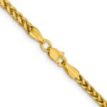 14K 2.5mm Semi-Solid Diamond-cut Wheat with Lobster Clasp Chain - Image 3