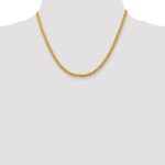 14K 3.1mm Semi-Solid Diamond-cut Wheat with Lobster Clasp Chain - Image 4