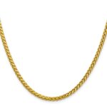 14K 3.1mm Semi-Solid Diamond-cut Wheat with Lobster Clasp Chain - Image 2