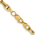 14K 4.9mm Semi-Solid Diamond-cut Open Link Cable with Lobster Clasp Chain - Image 3