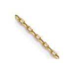 14K Yellow Gold 3mm Semi-Solid Diamond-cut Open Link Cable with Lobster Clasp Chain