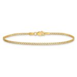 14K 1.85mm Semi-Solid Curb with Lobster Clasp Anklet - Image 4