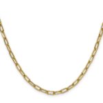 14k 3.7mm Semi-Solid Beveled Paperclip Chain - Image 2