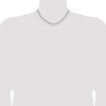 14k White Gold 3.7mm Semi-Solid Beveled Paperclip Chain - Image 4