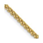 14K 2mm Semi-Solid Wheat with Lobster Clasp Chain
