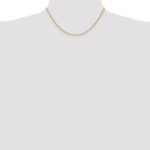 14K 2mm Semi-Solid Wheat with Lobster Clasp Chain - Image 4