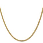 14K 2.6mm Semi-Solid 3-Wire Wheat with Lobster Clasp Chain - Image 2