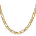 14K 6.25mm Semi-Solid Figaro with Lobster Clasp Chain - Image 2
