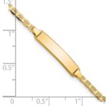 14k Polished Solid Chain/Solid Plate Flat Anchor Link 20x4mm Plate 5.Baby/Child ID Bracelet - Image 3