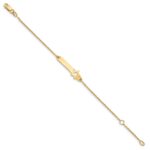 14K Polished Solid Chain/Solid Plate Star 27.7x8mm Plate 5.Baby/Child ID Bracelet with Extender - Image 2