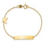 14k Polished 5.5in Butterfly ID Bracelet - Image 4