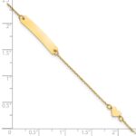 14k Polished Heart and 23x4.2mm Plate 5.5 inch Baby/Child ID Bracelet - Image 5