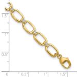 14k 1/2 carat Lab Grown Diamond VS/SI+ G+ Complete Oval Link 6.75 inch with .25 inch extension Bracelet - Image 5