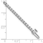 14k White Gold  2 3/4 carat Lab Grown Diamond VS+ F+ Complete Tennis Bracelet - Image 6