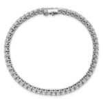 14k White Gold  5 carat Lab Grown Diamond VS/SI+ G+ Complete Tennis Bracelet - Image 4