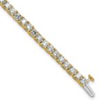 14k 7 carat Lab Grown Diamond VS/SI+ G+ Complete Tennis Bracelet