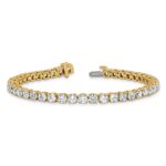 14k 10 carat Lab Grown Diamond VS+ F+ Complete Tennis Bracelet - Image 5