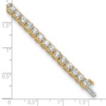 14k 10 carat Lab Grown Diamond VS+ F+ Complete Tennis Bracelet - Image 6