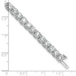 14k White Gold  12 1/2 carat Lab Grown Diamond VS+ F+ Complete Tennis Bracelet - Image 6