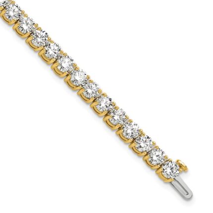 14k 12 1/2 carat Lab Grown Diamond VS+ F+ Complete Tennis Bracelet