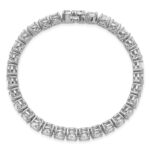 14k White Gold 16 carat Lab Grown Diamond VS/SI+ G+ Complete Tennis Bracelet - Image 4