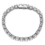 14k White Gold  25 carat Lab Grown Diamond VS/SI+ G+ Complete Tennis Bracelet - Image 4