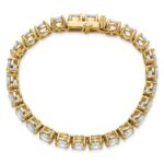 14k 25 carat Lab Grown Diamond VS+ F+ Complete Tennis Bracelet - Image 4