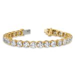 14k 25 carat Lab Grown Diamond VS+ F+ Complete Tennis Bracelet - Image 5