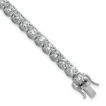 14k White Gold  11 1/8 carat Lab Grown Diamond VS/SI+ G+ Complete Tennis Bracelet