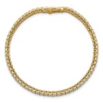 14k 5 carat Lab Grown Diamond VS+ F+ Complete Princess Prong Set Tennis Bracelet - Image 4