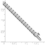 14k White Gold 10 carat Lab Grown Diamond VS/SI+ G+ Complete Princess Prong Set Tennis Bracelet - Image 6