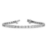14kw 6 carat Lab Grown Diamond VS/SI+ G+ Complete Princess Tennis Bracelet - Image 7
