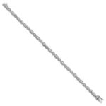 14k White Gold 1 carat Lab Grown Diamond VS/SI+ G+ Complete 7 inch Fancy Bracelet - Image 2