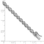 14k White Gold 7/8 carat Lab Grown Diamond VS/SI+ G+ Complete 7 inch Fancy Bracelet - Image 6