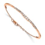 14k Rose Gold 3/4 carat Lab Grown Diamond VS/SI+ G+ Complete Graduated Bangle Bracelet