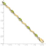 10k Fancy Diamond and Peridot Bracelet - Image 4