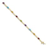 10k Rainbow Gemstone and Diamond Infinity Bracelet - Image 2