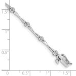14k White Gold 1/2 carat Lab Grown Diamond VS/SI+ G+ Complete 7 inch Fancy Bracelet - Image 3