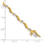 14k Complete 1/6 carat Diamond Curved Link 7 inch Bracelet - Image 3