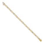 14k Complete 1/8 carat Diamond Infinity Link 7 inch Bracelet - Image 2