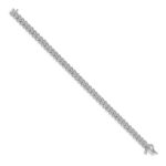 14k White Gold Complete 1 carat Diamond 7 inch Tennis Bracelet - Image 2