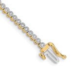 14k Complete 1/2 carat Diamond Illusion Setting 7 inch Tennis Bracelet
