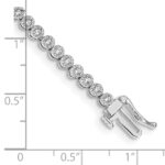 14k White Gold  1 carat Lab Grown Diamond VS/SI+ G+ Complete 7 inch Fancy Tennis Bracelet - Image 3