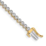 14k 1 carat Lab Grown Diamond VS/SI+ G+ Complete 7 inch Fancy Tennis Bracelet