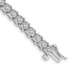 14k White Gold 5/8 carat Lab Grown Diamond VS/SI+ G+ Complete 7.5 inch Fancy Bracelet