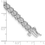 14k White Gold 5/8 carat Lab Grown Diamond VS/SI+ G+ Complete 7.5 inch Fancy Bracelet - Image 3
